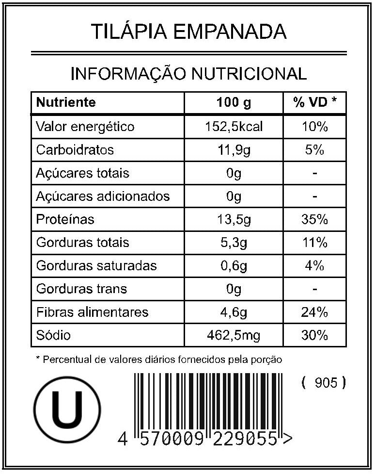 Tilápia Empanada "Mistura Unitária" サウデエサボール Saúde e Sabor