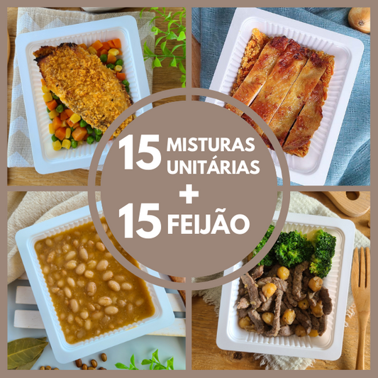 Pacote 15 Misturas Unitárias + 15 Feijão