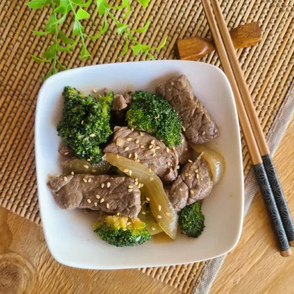 Carne com Brócolis Oriental "Mistura Dupla" - Saúde e Sabor